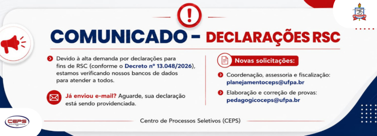 Comunicado – Declarações RSC